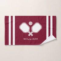 Personalized Name Pickleball Burgundy Stripes