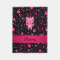 Personalized name pig black pink polka dots