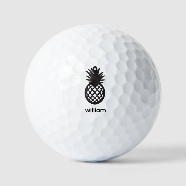 Personalized Name Pineapple Golf Balls (Front)