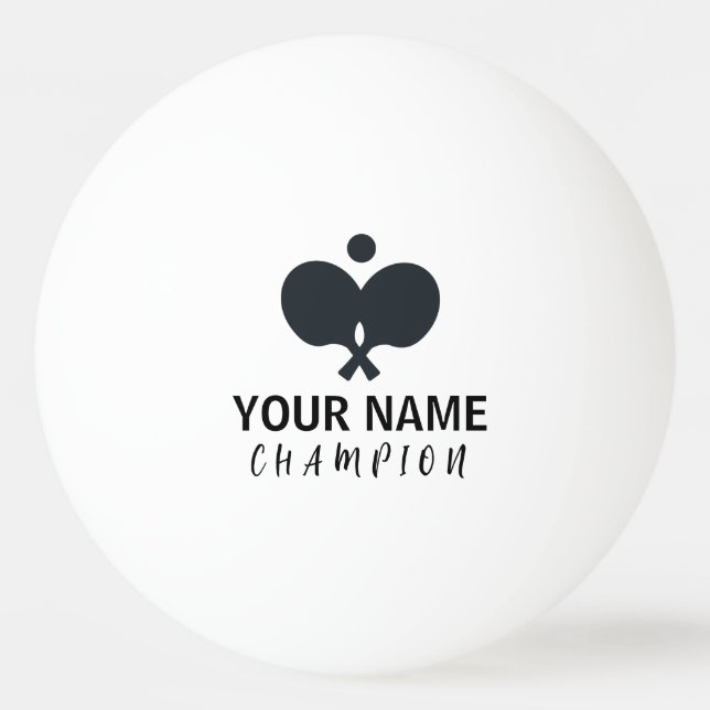 Personalized Name  Ping Pong Ball (Front)