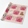 Personalized Name Pink Farm/ Floral Barn Gift Wrap