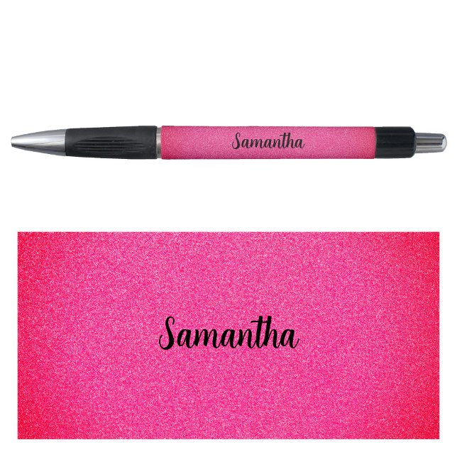 Personalized Name Pink Glitter Pen (Personalized Name Pink Glitter Pen)