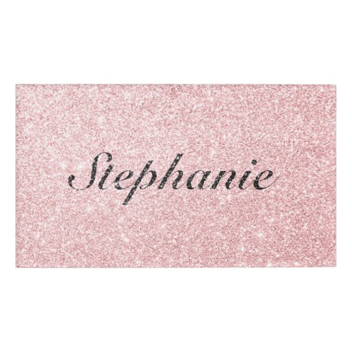 Personalized Name Pink Glitter Sparkle Style Name Tag