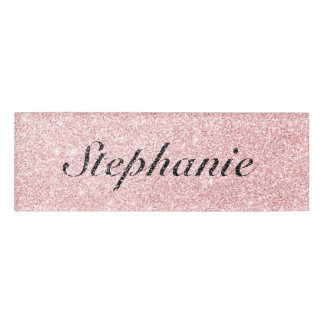 Personalized Name Pink Glitter Sparkle Style Tag