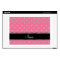 Personalized name pink hearts black stripe
