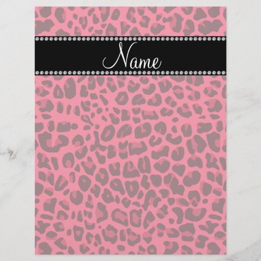 Personalized name pink leopard pattern (Front)