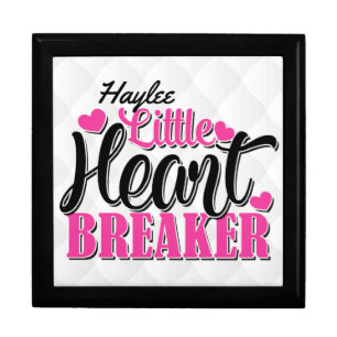 Personalized NAME Pink Little Heart Breaker Gift Box