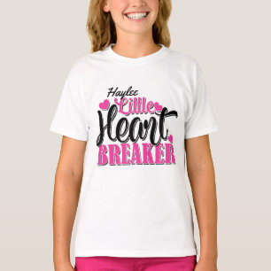 Personalized NAME Pink Little Heart Breaker T-Shirt