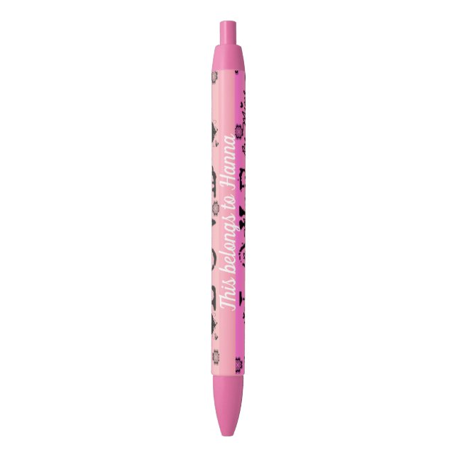 Personalized Name Pink Love Pen (Front Vertical)