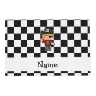 Personalized name pirate black white checkers