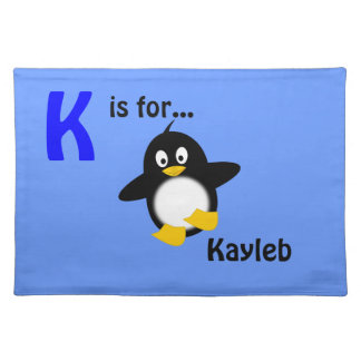 Personalized Name Placemat - Penguin Design