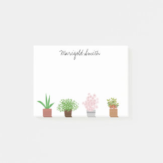 Personalized Name Plant Lover Botanical Post-it Notes