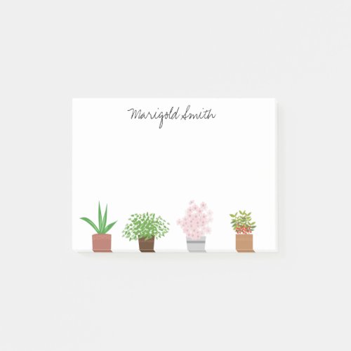 Personalized Name  Plant Lover Botanical  Post_it Notes