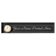 Personalized Name Plate w/Clock