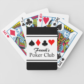 Personalized name poker playing cards