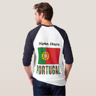 Personalized Name Portugal Flag T-Shirt