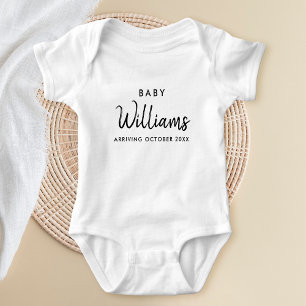 Personalized Name Pregnancy Announcement Baby Body Bodysuit