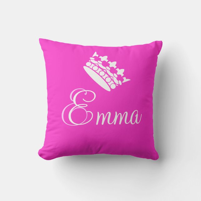 Personalized Name Princess Emma Pillow (Front)