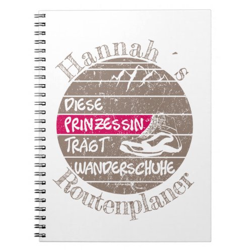 personalized name Princess hiking shoes Notebook