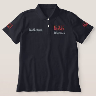 Personalized Name Professional Kitchen Waitress Embroidered Polo Shirt
