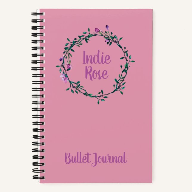 Personalized Name Purple Bullet Journal (Front)