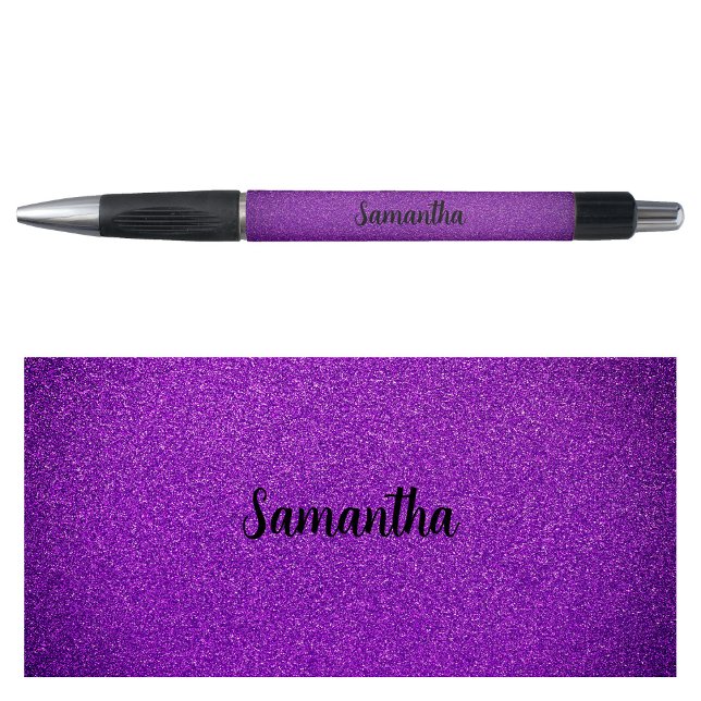 Personalized Name Purple Glitter Pen (Personalized Name Purple Glitter Pen)
