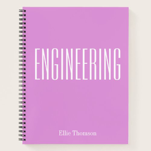 Personalized Name Purple Lilac Engineering Student Notebook Personalized Name Purple Lilac Engineering Student Notebook
