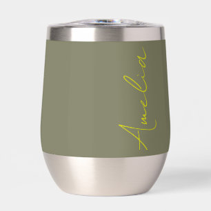 Personalized Name Purple Lilac Thermal Wine Tumble Thermal Wine Tumbler