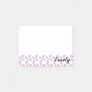 Personalized Name Purple Pinwheels Post-it Notes