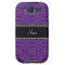 Personalized name purple retro flowers
