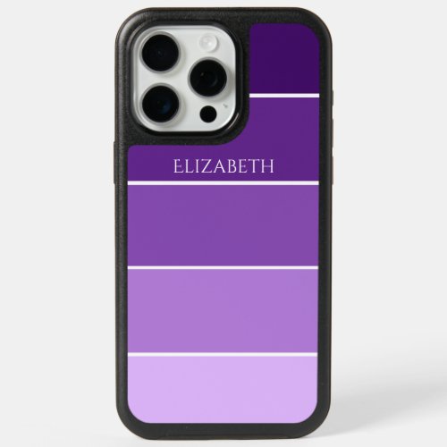 Personalized Name Purple Stripes Color Paint Chip