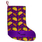 Personalized name purple tacos sombreros chilis