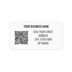 Personalized Name QR Code Return Address Labels