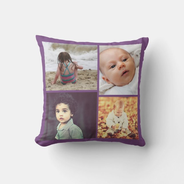 Personalized name quote and photo throw pillow (Front)