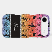 Personalized name rainbow glitter gymnastics iPod touch (5th generation) cover (Back (Horizontal))