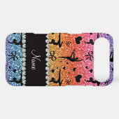 Personalized name rainbow glitter gymnastics iPod touch (5th generation) cover (Back (Horizontal))