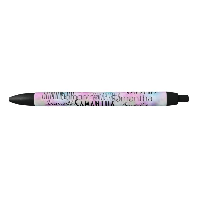 Personalized Name Rainbow Tie dye Pen (Front)