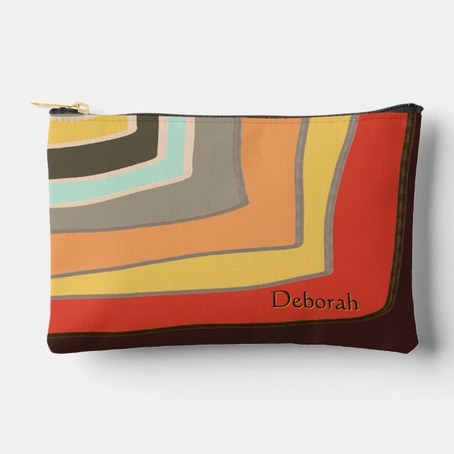 Personalized Name Random Color Block Angles  Accessory Pouch (Front)