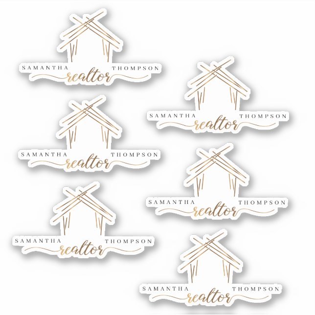 Personalized Name Realtor Sticker (Front)