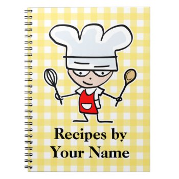 Personalized Name Recipe Notebook | Chef Design by cookinggifts at Zazzle