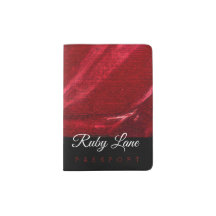 Personalized Name Red Black Monogram