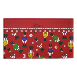 Personalized name red nutcrackers name tag