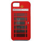 Personalized Name Red Telephone Box iPhone 5 Case