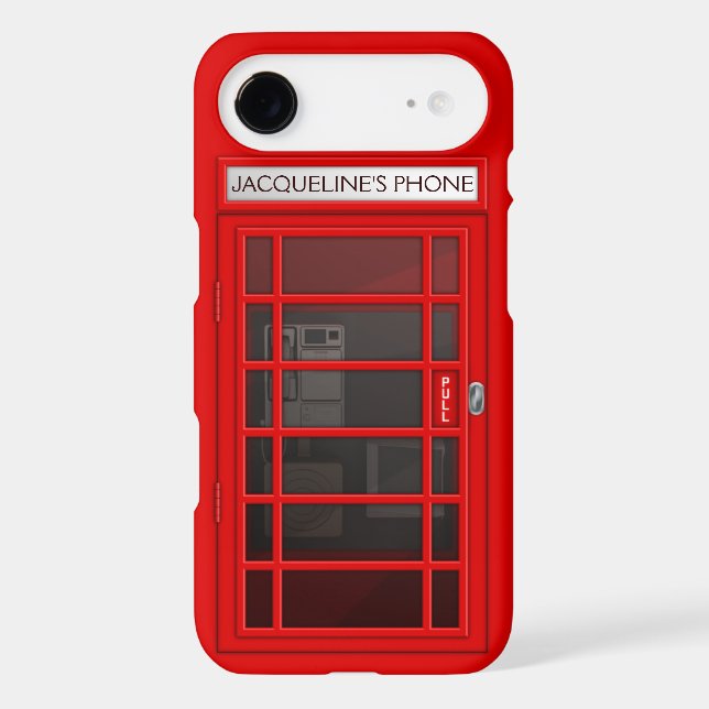 Personalized Name Red Telephone Box iPhone 6 case (Back)