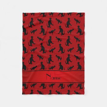 Personalized Name Red Trex Dinosaurs Fleece Blanket by Brothergravydesigns at Zazzle