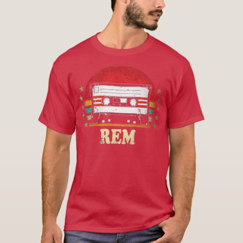 Personalized Name Rem Vintage Styles Cassette  TSh T_Shirt