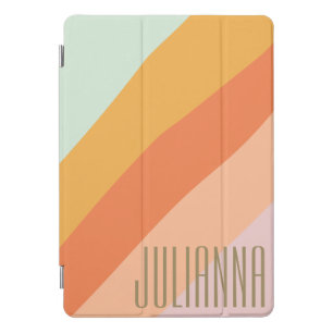 Personalized Name Retro Bright Pastel Summer  iPad Pro Cover