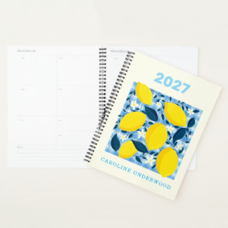 Personalized Name Retro Lemon market design Planner