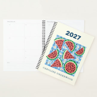 Personalized Name Retro Melon market design Planner