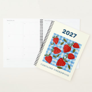 Personalized Name Retro Strawberry Market Planner